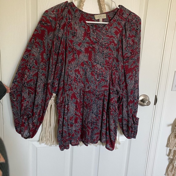 Puffy sleeve boho blouse - Picture 3 of 6